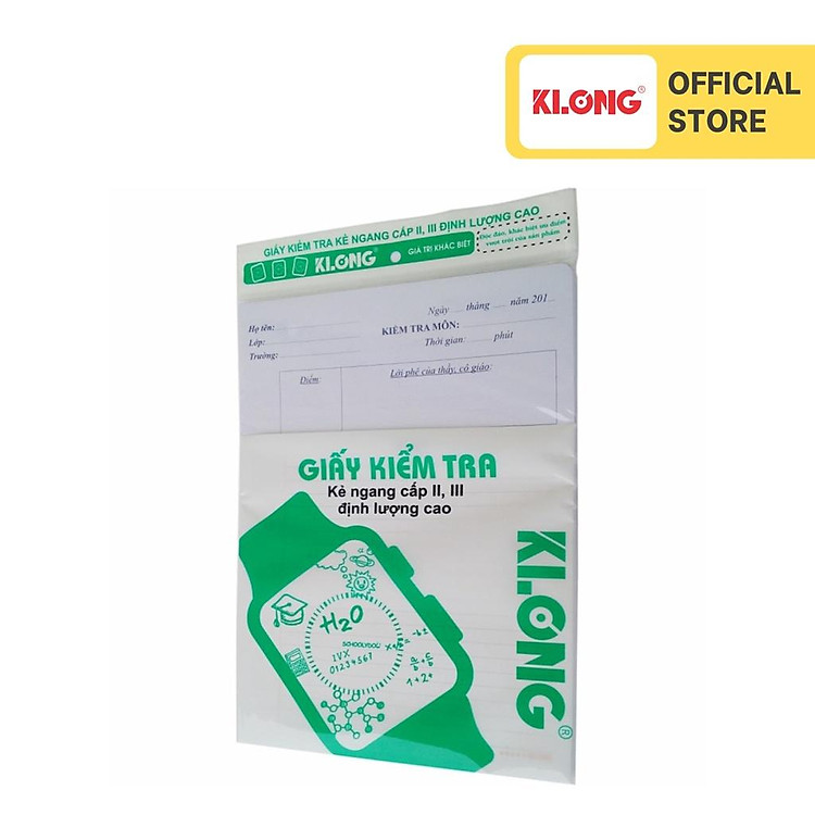 Giấy Kiểm Tra KLONG B5 (25 tờ)