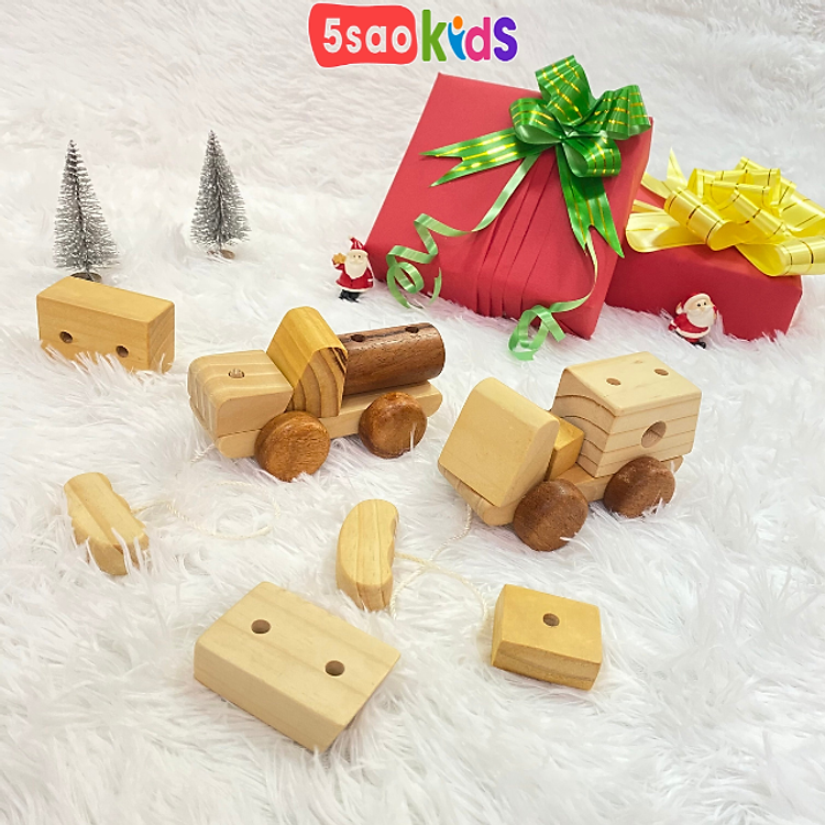 Ô tô lắp ghép mini gỗ 5Saokids Chính hãng Giá tốt - Hình ảnh 2