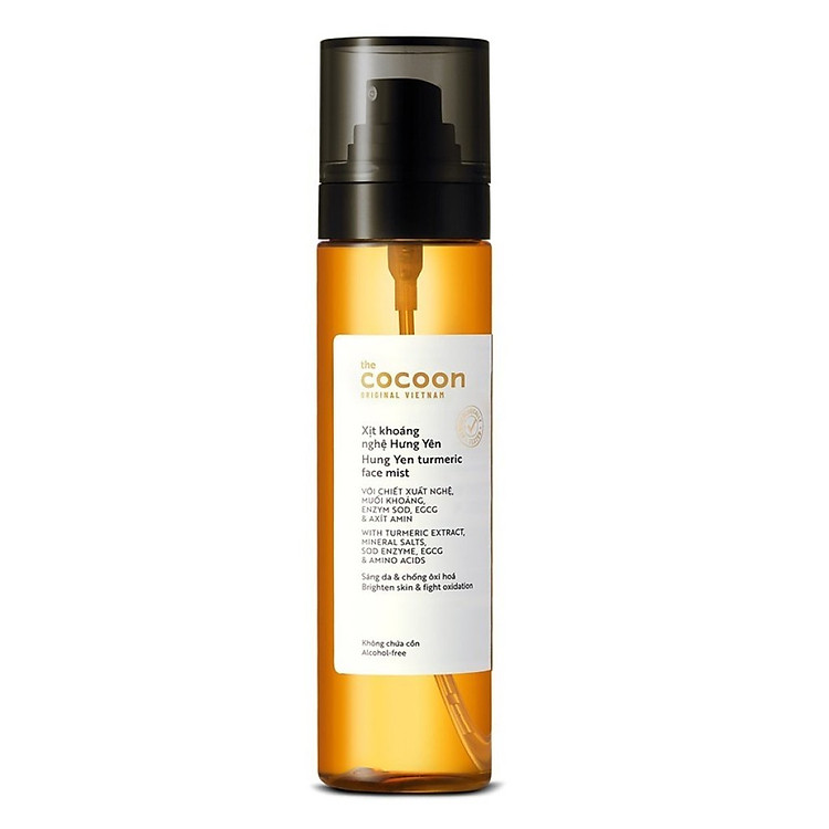 Xịt Khoáng Nghệ Hưng Yên Cocoon Turmeric Face Mist giúp sáng da và ngăn ngừa oxy hóa 130ml