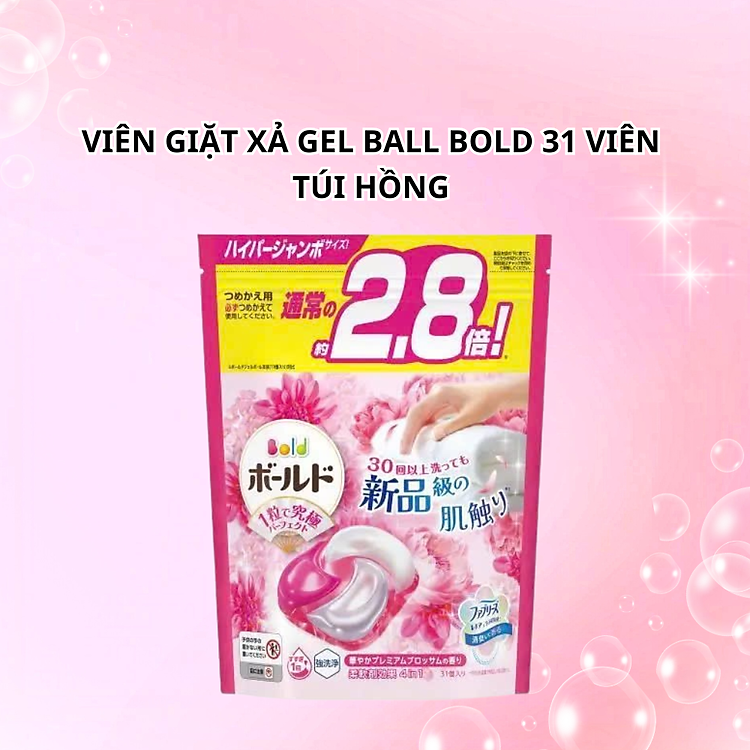 Viên giặt xả Gel Ball Bold Nhật Bản 4 in 1