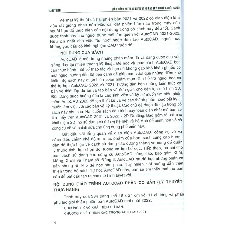 GIÁO TRÌNH AUTOCAD - PHẦN NÂNG CAO (Lý Thuyết - Thực hành) - Ảnh 4
