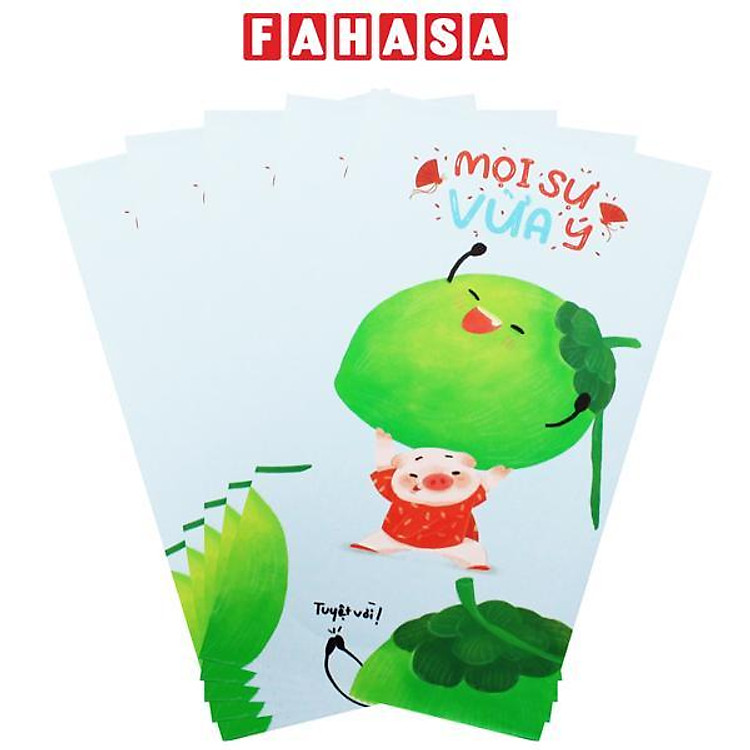 Bộ 5 Bao Lì Xì Tết Ất Tỵ SDstationery - Ngũ Quả Sum Vầy - Dừa