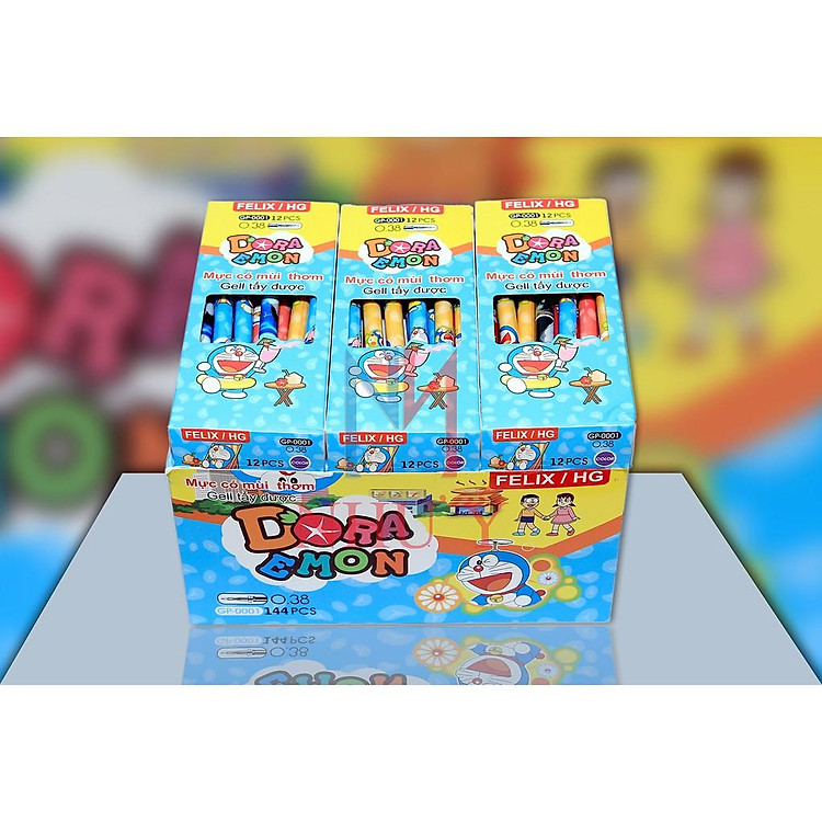 Bút bi xóa được, bút xóa được (01hộp/12cây) + Tặng kèm ruột mực xanh