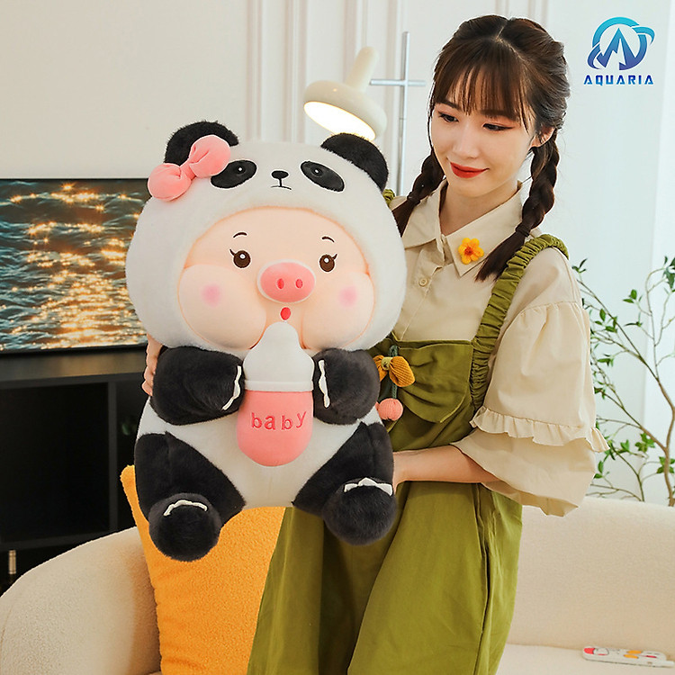 Gấu Bông Heo Cosplay Gấu Trúc (30cm) - Ảnh 3