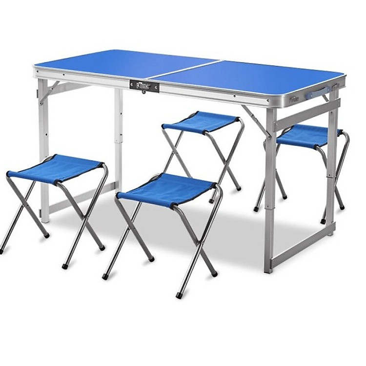 Bộ bàn ghế xếp gọn du lịch , dã ngoại , đi câu cá bằng nhôm