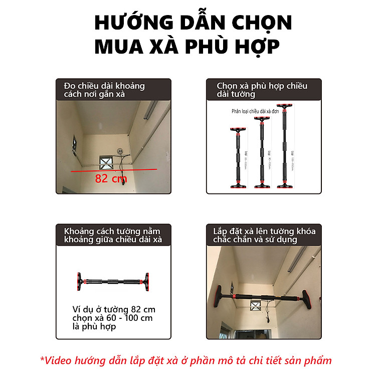 Xà đơn treo tường gắn cửa Cleacco bọc đệm PVC chống trượt BORO SPORT - Ảnh 4