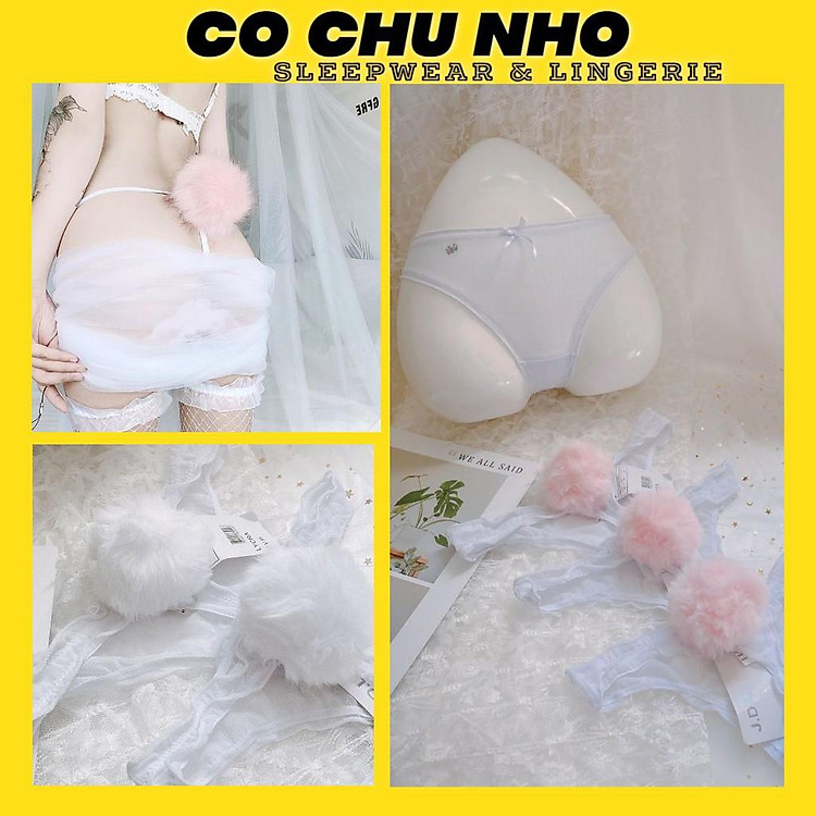 ️ ️ Quần lót đuôi thỏ siêu sexy - Quần lót lọt khe không đường viền - cô chủ nhỏ