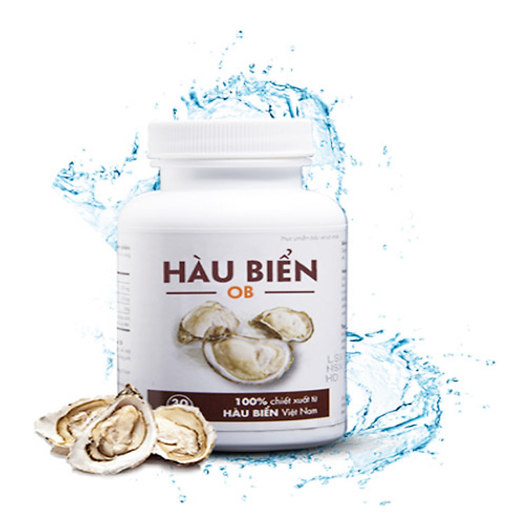 Viên uống Tinh Chất Hàu biển OB - Tăng cường sinh lý nam, Bổ Thận, Tăng Chất Lượng Tinh Trùng, hộp 30v