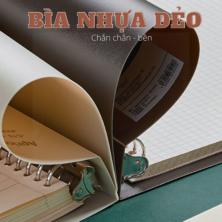 Bìa Sổ Tay Nhựa Retro Colors (Size B5, 26 lỗ) - Ảnh 5