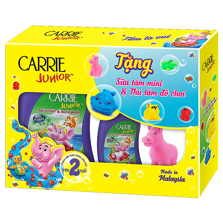 Hộp Quà Tắm Gội Toàn Thân Cho Bé Carrie Junior - Hương Grapeberry (280gr)