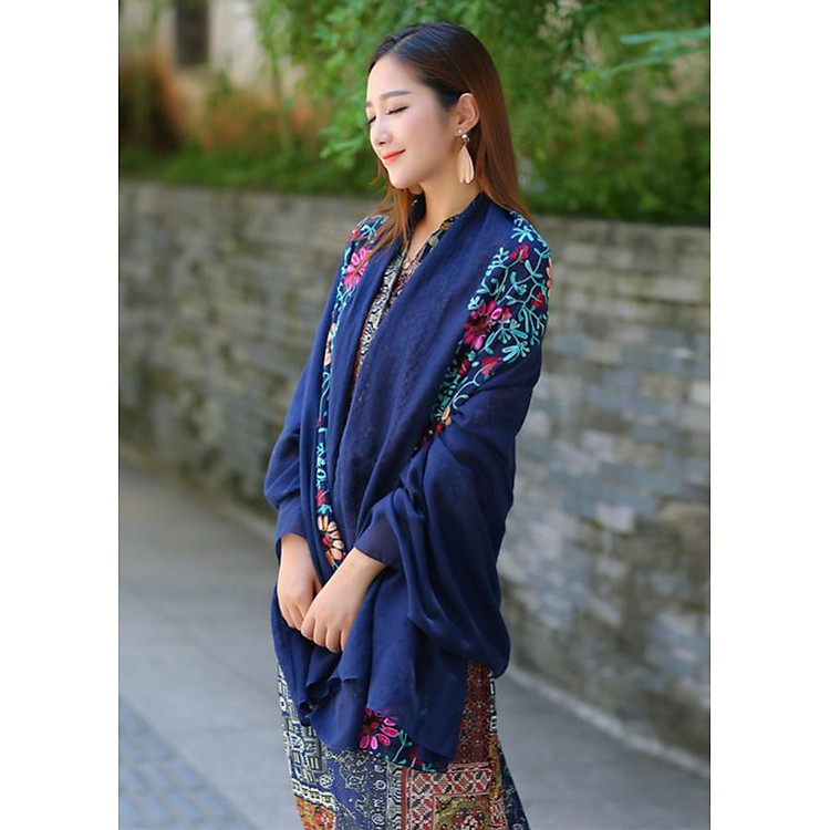 Khăn choàng nữ thêu hoa KC 5104