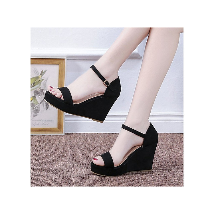 Giày sandal xuồng quai ngang dây cổ chân S304