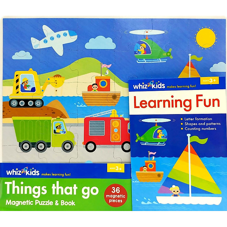 Whiz Kids Magnetic Puzzle And Book - Things That Go - Ảnh 6