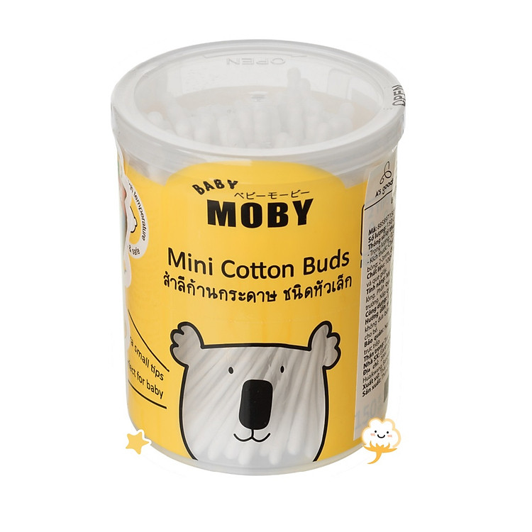 Hộp bông tăm Baby Moby cỡ nhỏ