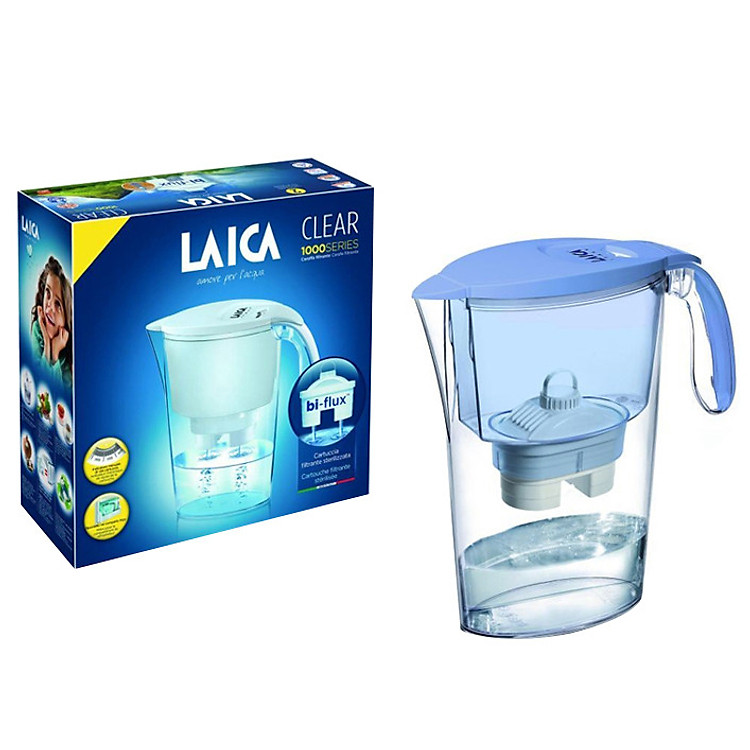 Combo Bình lọc nước LAICA J11A - Xanh biển và 02 Lõi lọc nước (MADE IN ITALY)