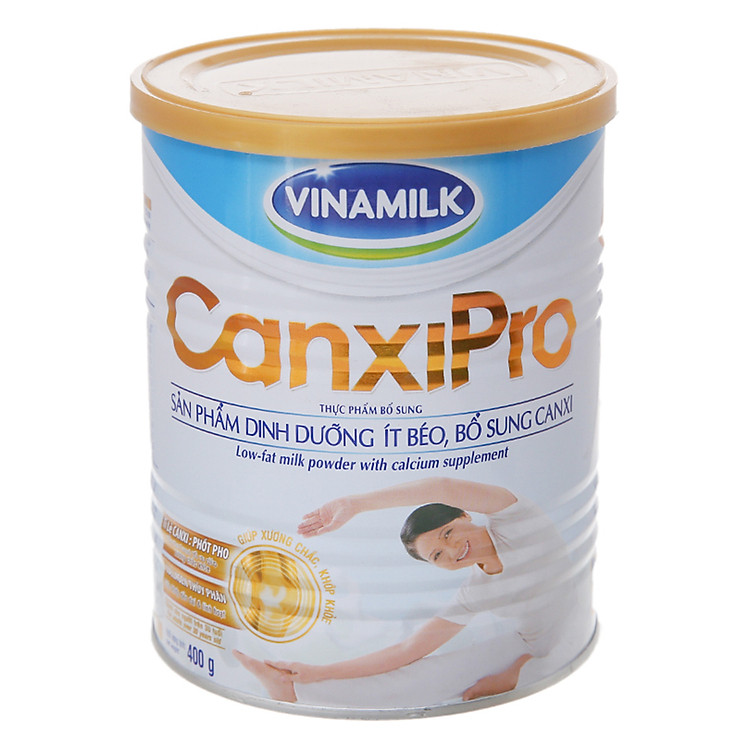 Sữa bột Vinamilk CanxiPro (400g / Hộp Thiếc)