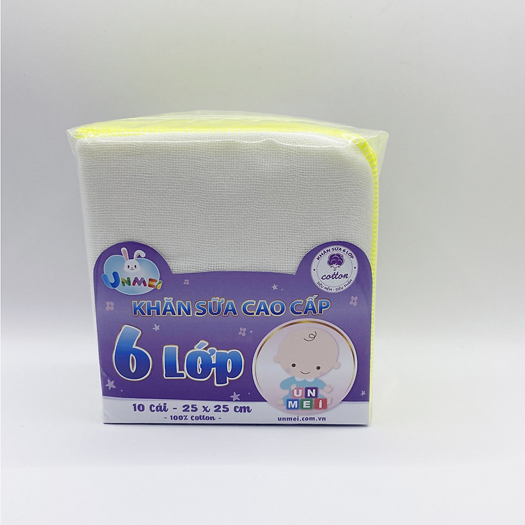 Khăn Sữa Unmei Cao Cấp 100% Cotton Chính hãng Giá rẻ