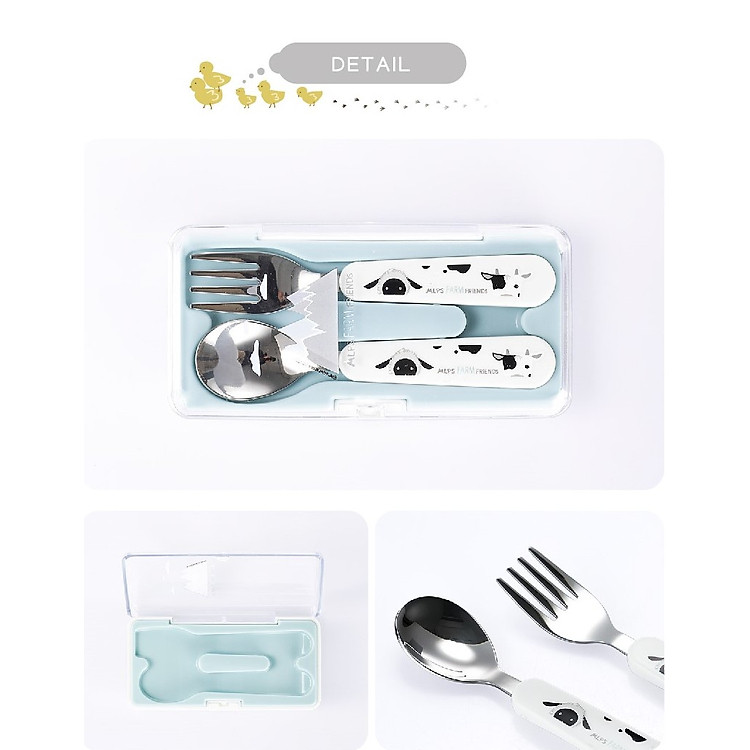 Bộ muỗng nĩa ăn dặm STENLOCK Chính hãng Ưu đãi - Hình ảnh 5