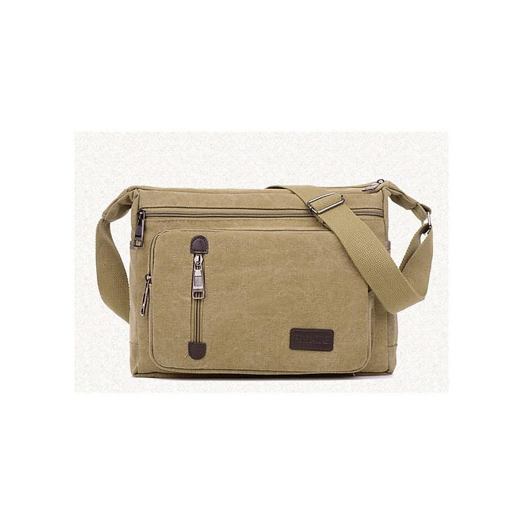 Túi Đeo Chéo Nam Vải Bố Thời Trang LKS417 - Kaki