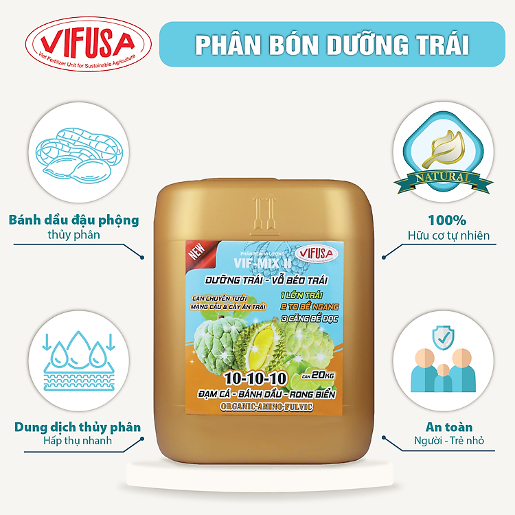 VIF-MIX II - Phân bón Dưỡng trái can 20kg