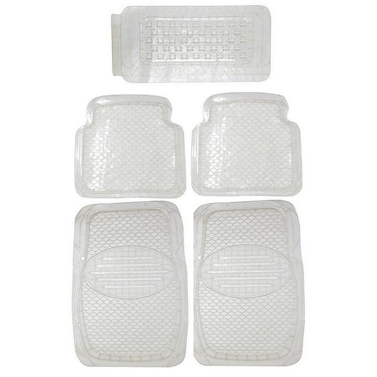 Bộ thảm 5 miếng lót sàn nhựa trong suốt chuyên dụng cho xe hơi 4 chỗ