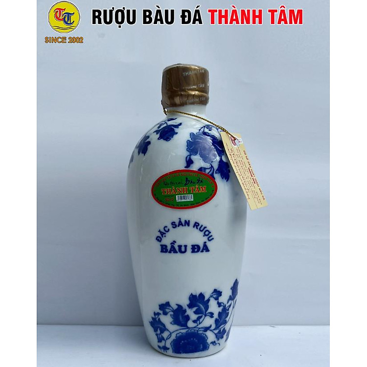 Đặc Sản Bình Định - Rượu Bàu Đá Thành Tâm Chum Đậu Xanh (Màu trắng) 650ml - OCOP 3 Sao