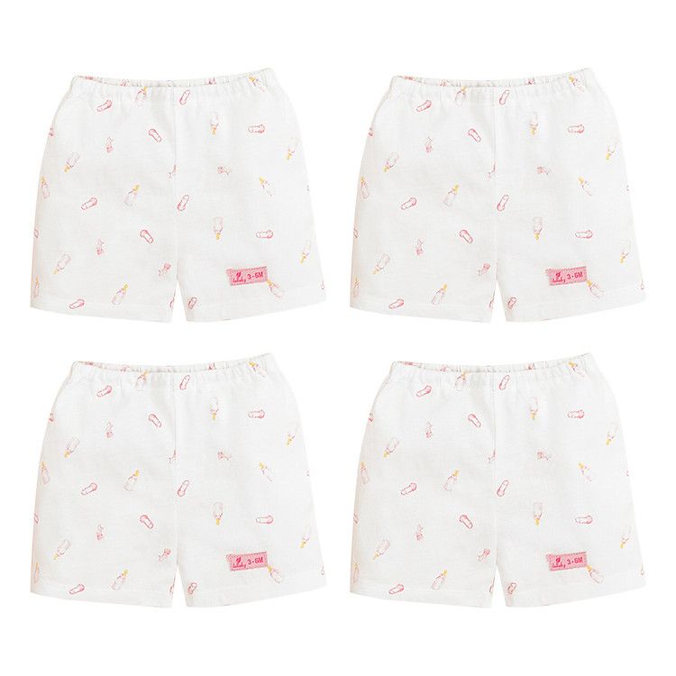 Combo 4 Quần Đùi Sơ Sinh Basic Lullaby - NH04-19