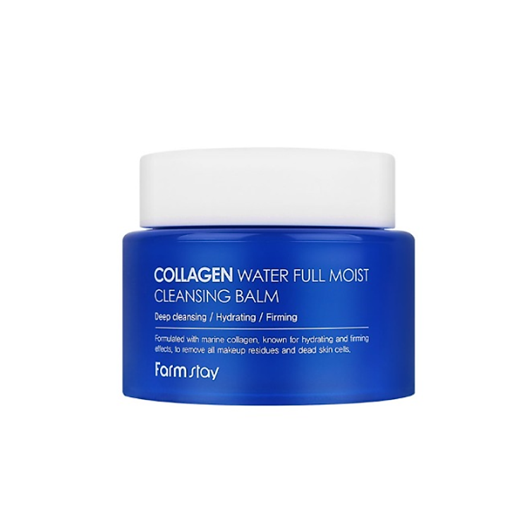Sáp tẩy trang collagen _ Farmstay Collagen water full moist cleansing balm