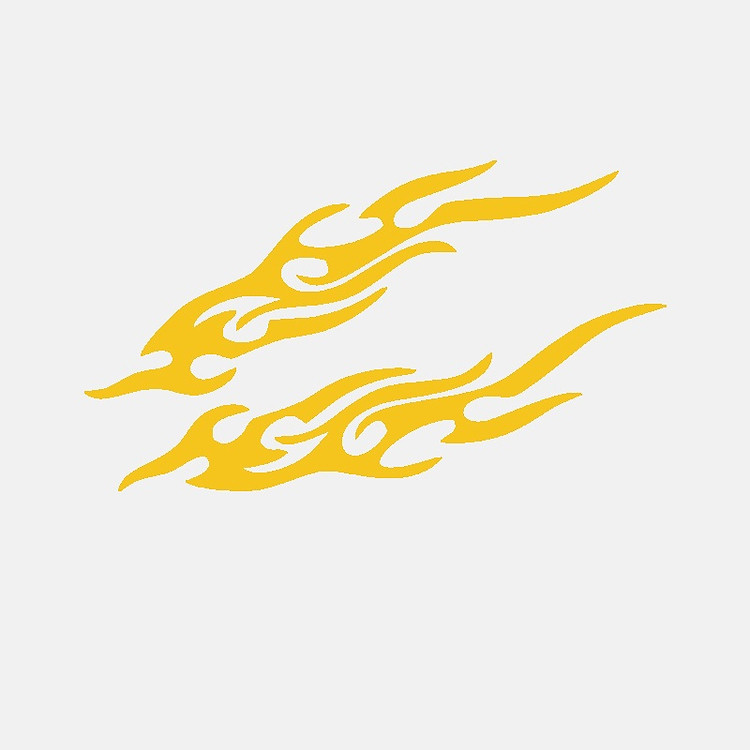 Bộ 2 Tem Hình Ngọn Lửa Dán Gương Chiếu Hậu Ô Tô AZONE