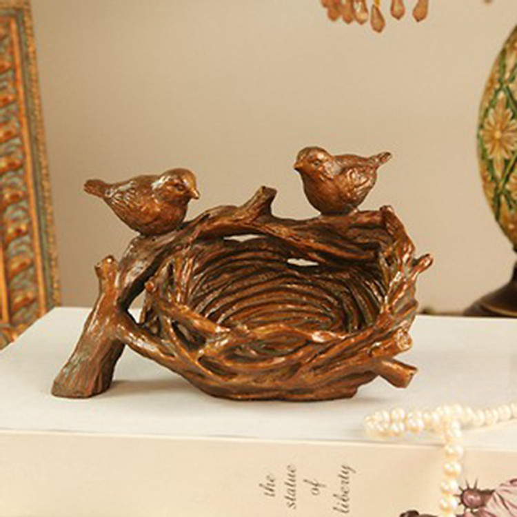 Gạt tàn tổ chim bằng gỗ trang trí