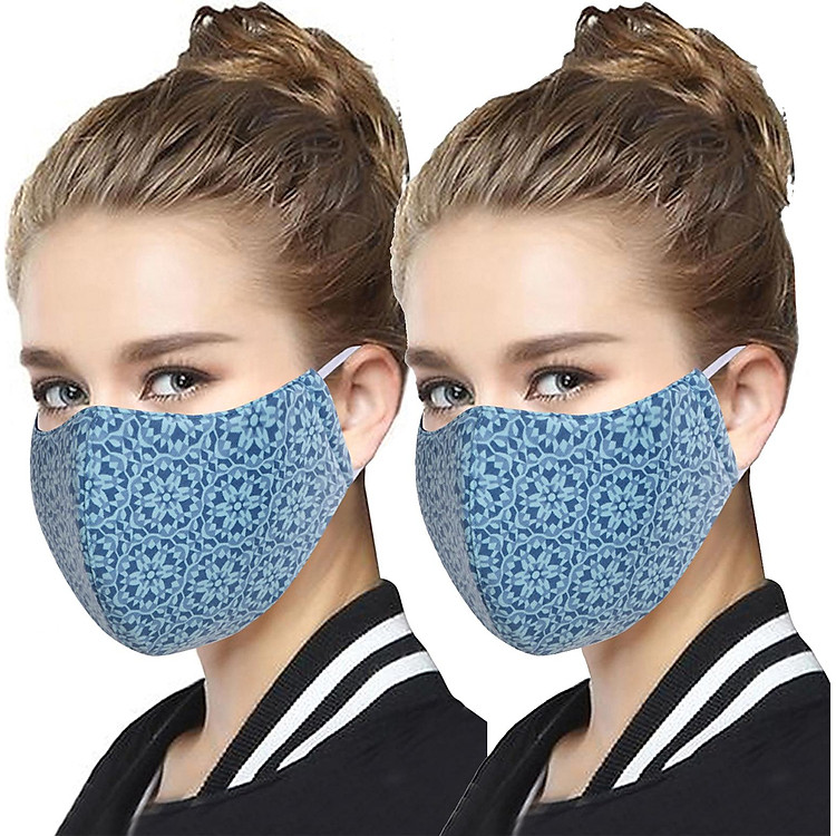 Combo 2 chiếc khẩu trang 3 lớp cao cấp Narsis KH0005 giặt, chống bụi ngăn ngừa ô nhiễm