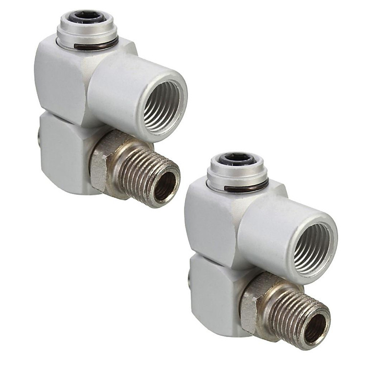 2 Pieces 360 Degree Rotate Air Adapter Pneumatic Swivel Joint Coupling Connectors
