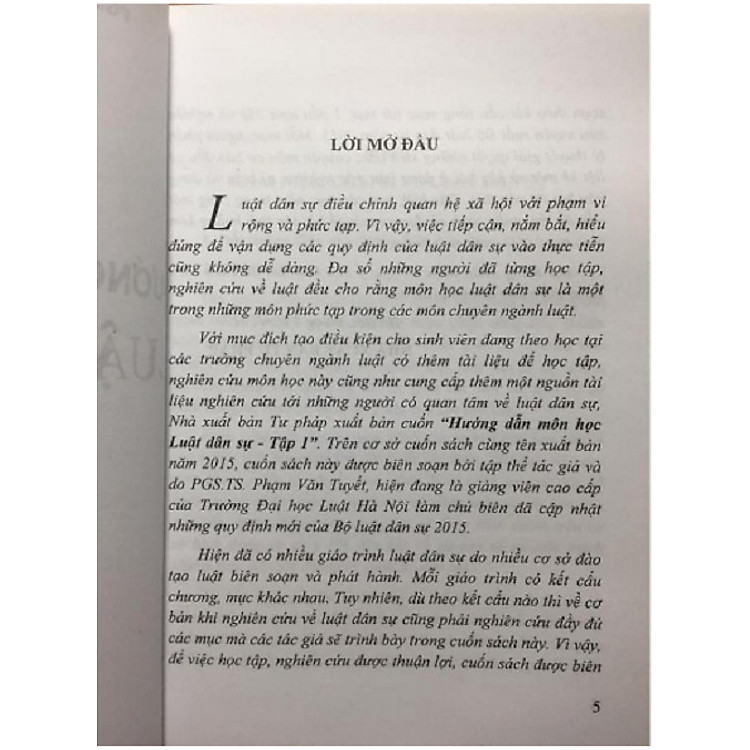 Hướng Dẫn Môn Học Luật Dân Sự (Tập 1) - Ảnh 3