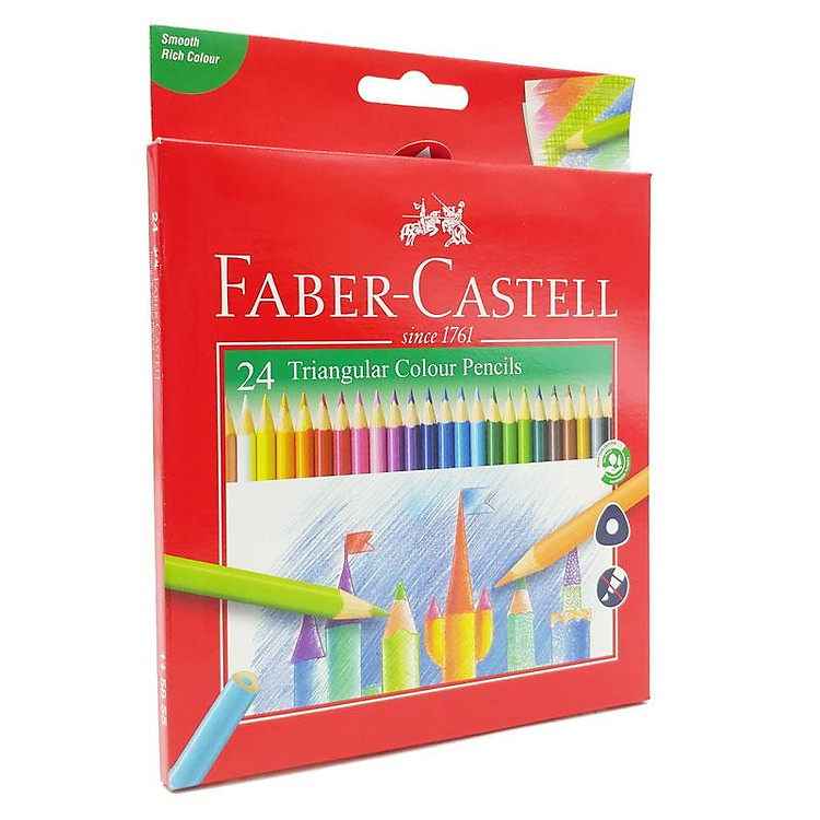 Hộp 24 Bút Chì Màu Tam Giác Faber-Castell Triangular - Ảnh 4