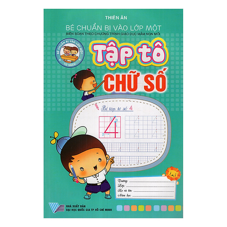 Sách Bé Chuẩn Bị Vào Lớp 1: Tập Tô Chữ Số