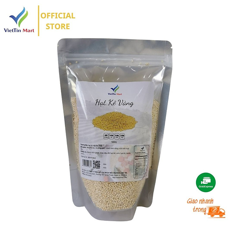 Hạt Kê Vàng Hữu Cơ Bóc Vỏ Viettin Mart 500G