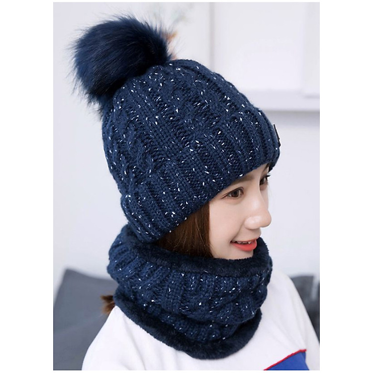 Mũ len kèm khăn nữ RSTM