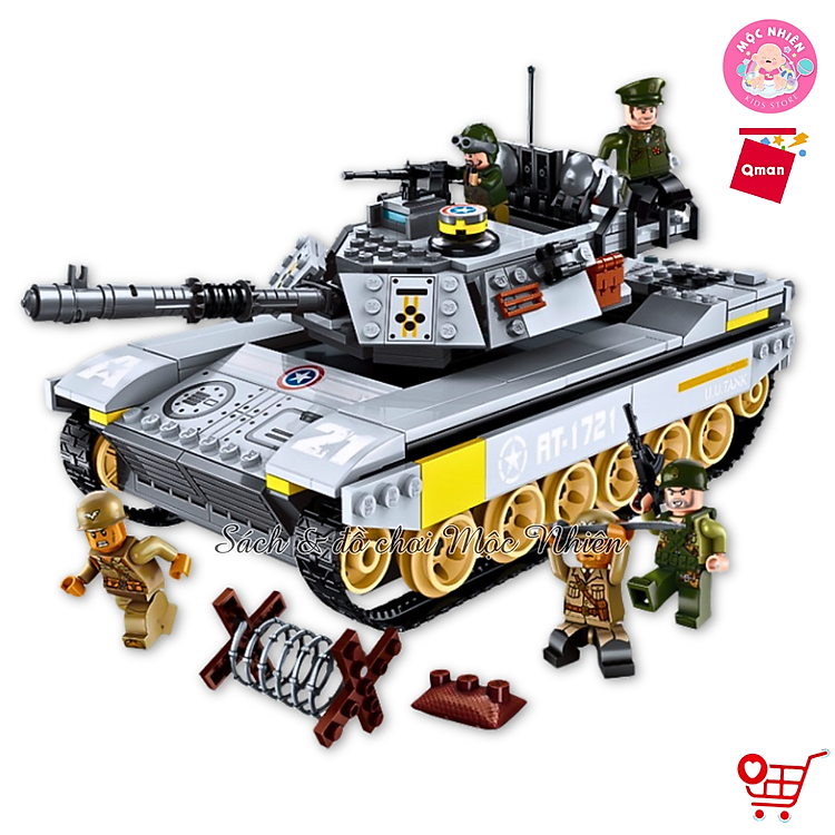 Đồ chơi lắp ráp Qman 1721 - Xe tăng Chính hãng Giá rẻ - Hình ảnh 4