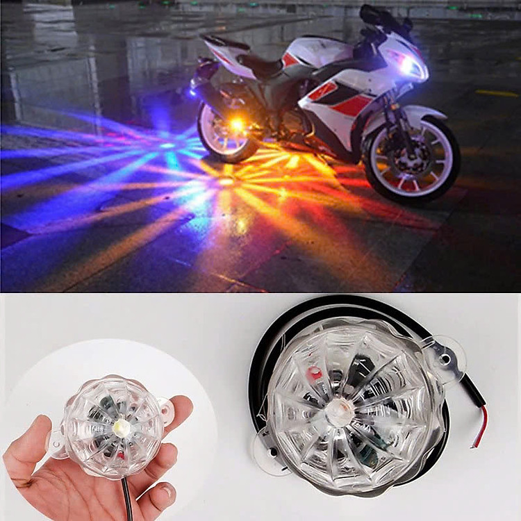 Đèn LED Gầm Xe Máy Ô Tô 48 Tia – Đảo Màu Tự Động, Chớp Nháy Cực Đẹp, Siêu Bền 12V-80V