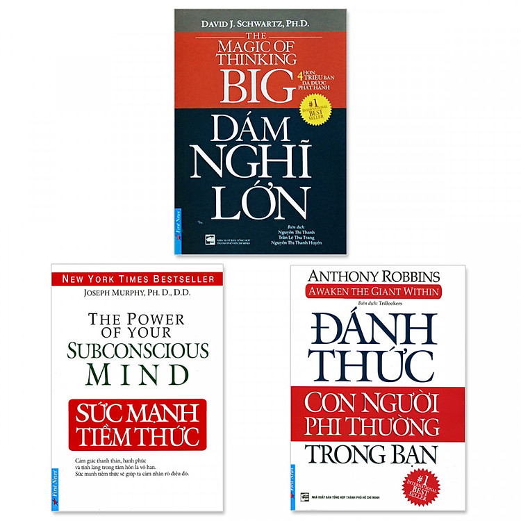 Combo 3 cuốn: Sức Mạnh Tiềm Thức, Đánh Thức Con Người Phi Thường Trong Bạn, Dám Nghĩ Lớn!