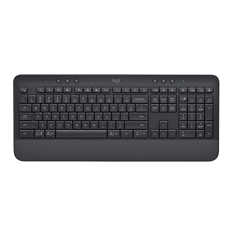 Bàn phím không dây có kê tay Logitech K650 - Bluetooth/2.4Ghz - Hàng chính hãng