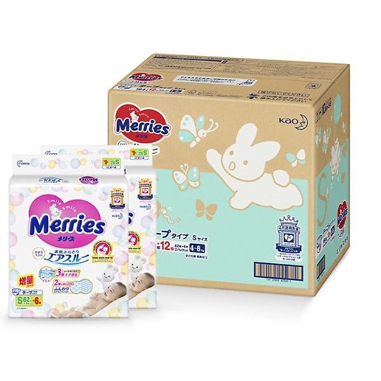Tã dán Merries size S82 tại Agabang Chính hãng Tiết kiệm - Hình ảnh 4