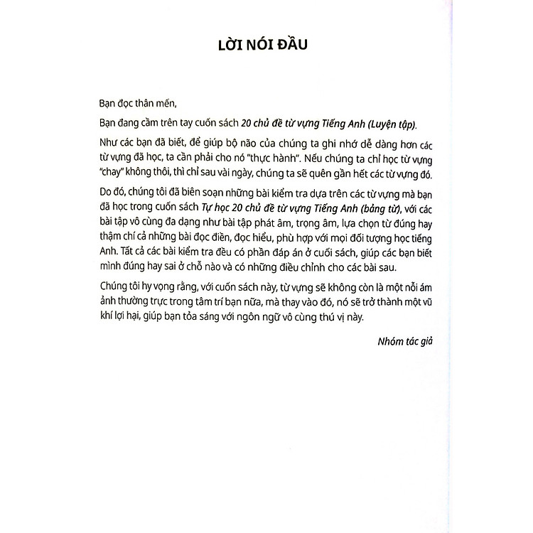 20 Chủ đề từ vựng tiếng anh (Luyện tập) - Ảnh 5