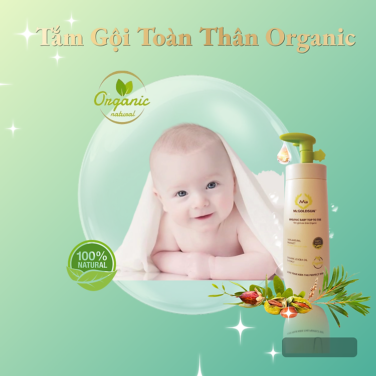 Tắm gội Organic 350mL McGOLDSON Chính hãng Ưu đãi - Hình ảnh 3