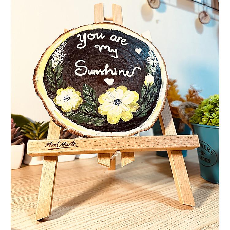 Tranh Vẽ Tay Trên Gỗ Thông You Are My Sunshine - Decor Handmade Độc Bản - Ảnh 3