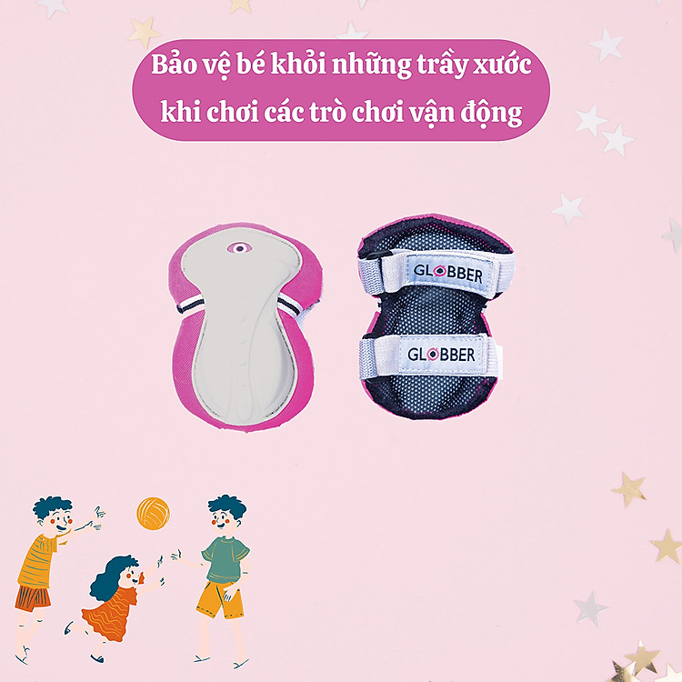 Bộ Bảo Hộ Globber Junior XS - Hồng Chính hãng Ưu đãi - Hình ảnh 2