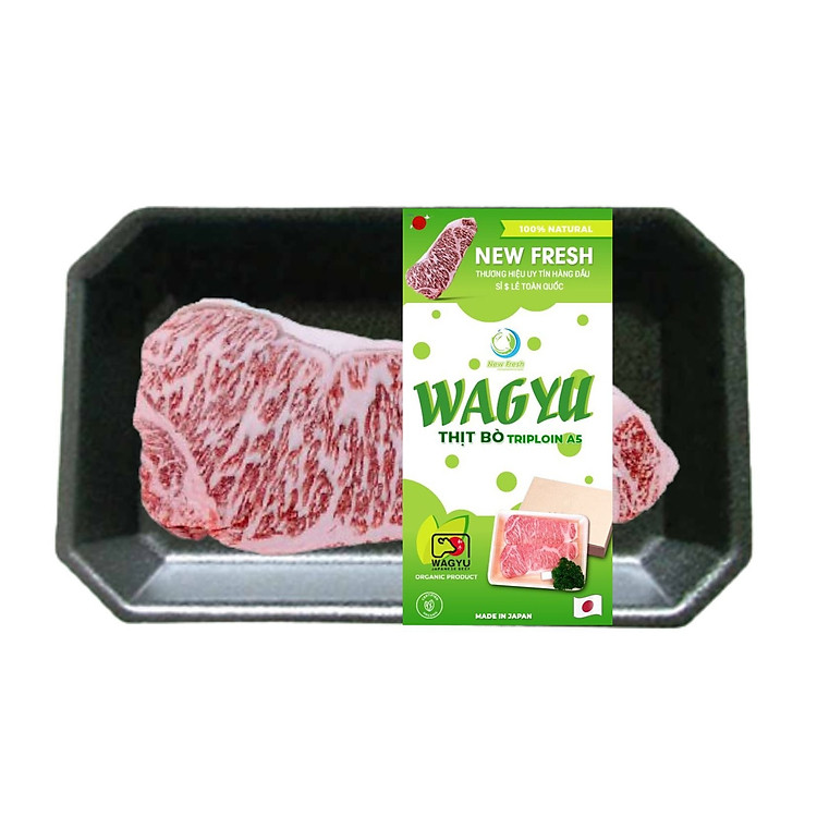 Thịt Thăn Ngoại Bò Wagyu Nhật Bản A5 Mềm Tan Trong Miệng Cắt Lát - Khay 300Gr