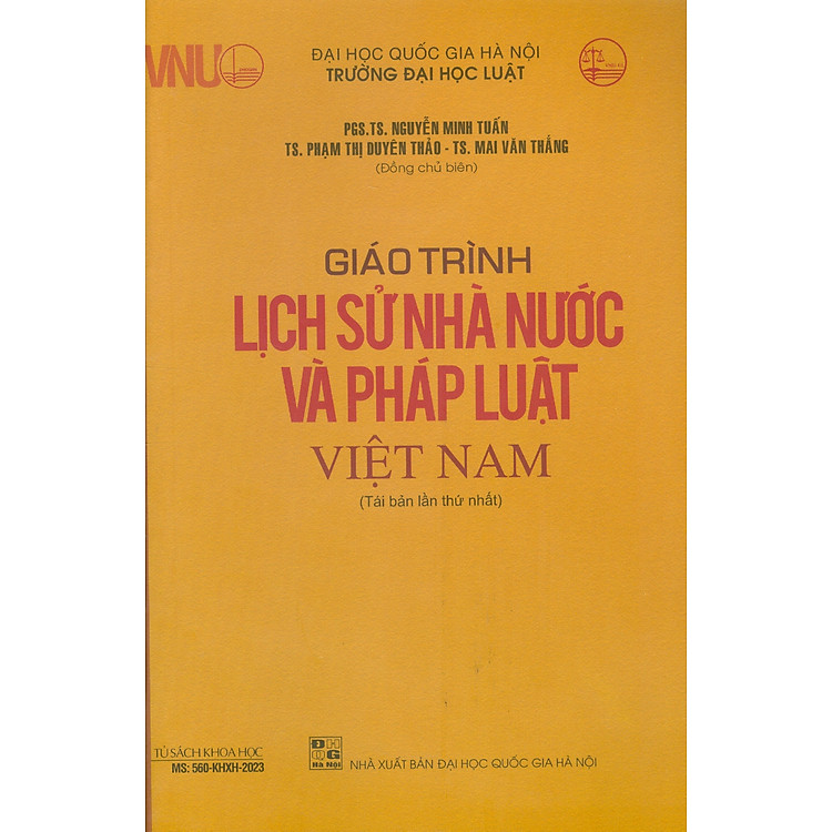 Giáo Trình Lịch Sử Nhà Nước Và Pháp Luật Việt Nam (Tái bản)