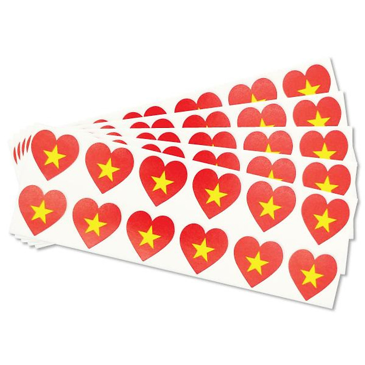 Bộ Sticker Hình Lá Cờ Việt Nam (5 chiếc) - Ảnh 2