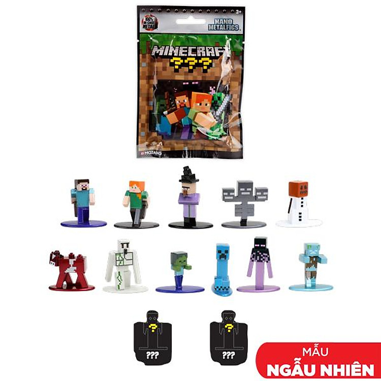 Đồ Chơi Mô Hình Sưu Tầm Minecraft 1.65 Inch - Nano Metalfigs Blind Bag - Jada Toys (Bao Bìa Giao Ngẫu Nhiên) (Mẫu Sản Phẩm Bên Trong Là Ngẫu Nhiên)